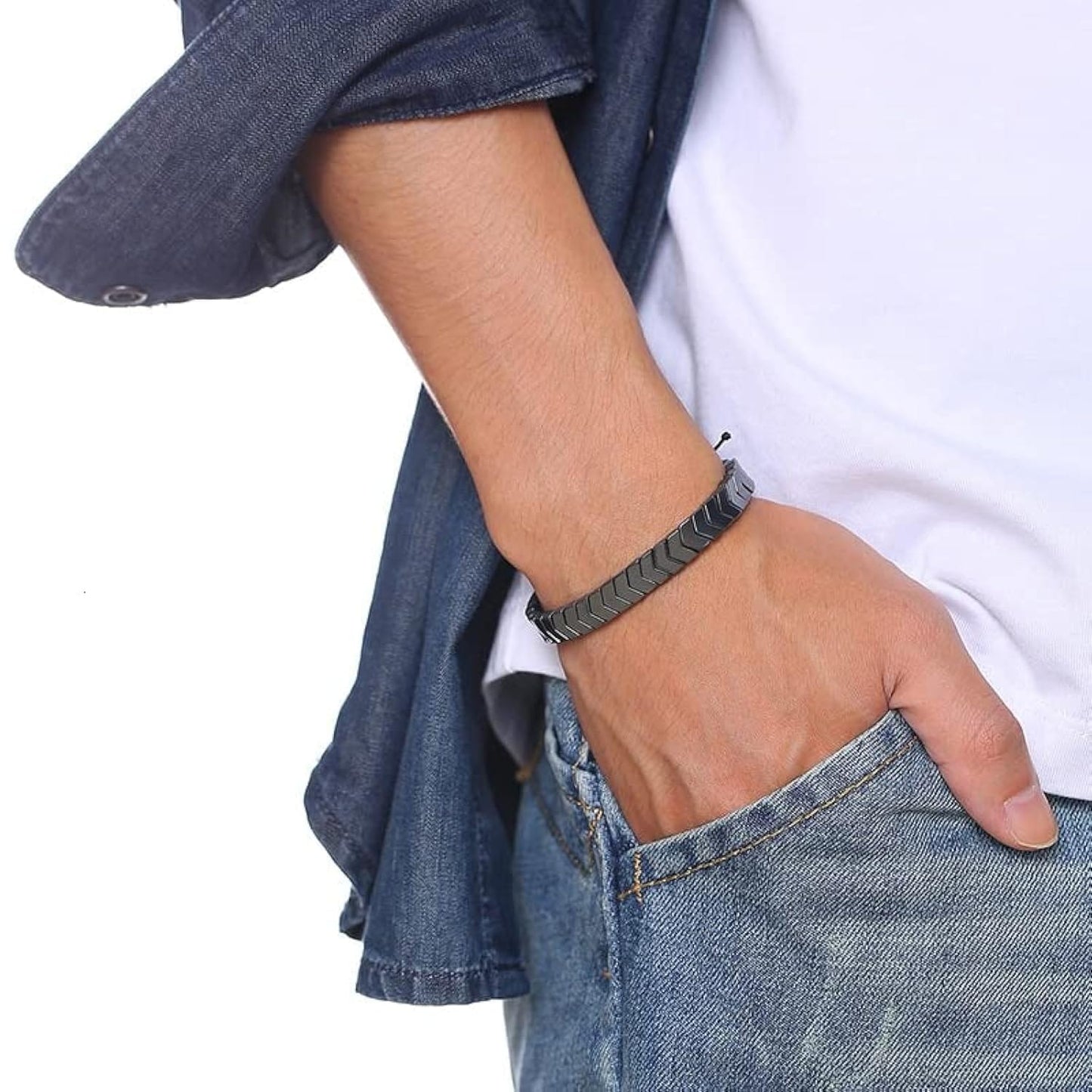 Arrowhead Hematite Beads | Chevron Bracelet Beads for Jewelry Making