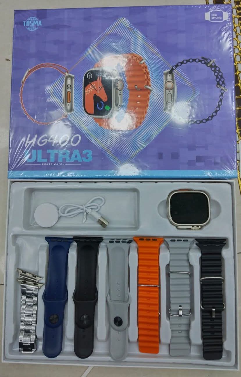 HG400 ULTRA3 Smart Watch | Premium Multi-Strap Bundle with Smart Health & Call Features