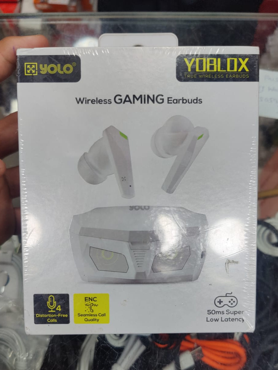 YOLO Yoblox True Wireless Gaming Earbuds | Dual Mic ENC, 50ms Low Latency, 40H Playtime