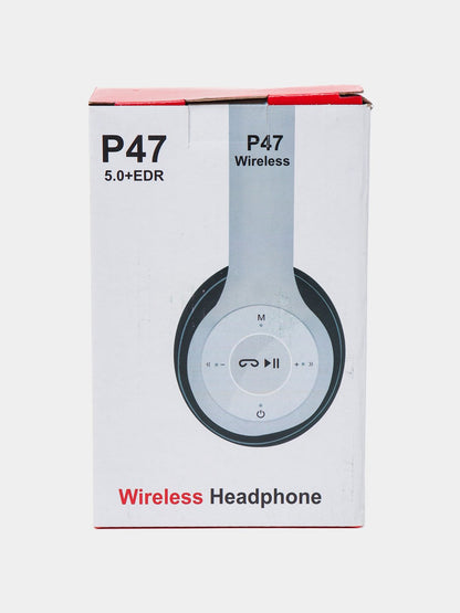 P47 Wireless Bluetooth Headphones | FM, SD Card, AUX, Mic
