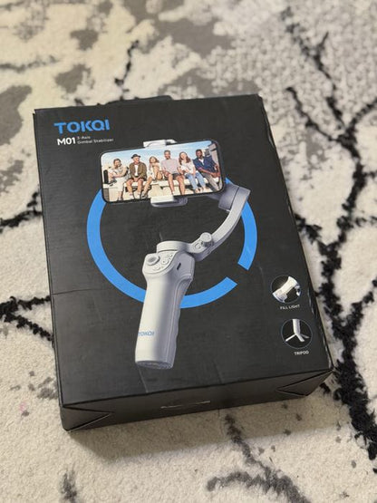 TOKQI M01 Handheld 3-Axis Gimbal Stabilizer | AI Tracking & Built-in Fill Light