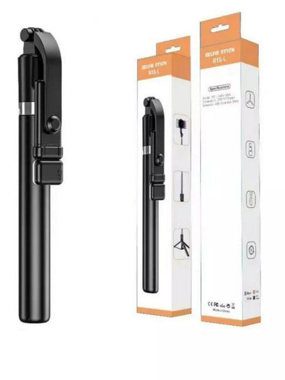 R1S Bluetooth Selfie Stick with Tripod & Fill Light | 3-in-1 Vlogging Tool
