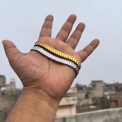 Arrowhead Hematite Beads | Chevron Bracelet Beads for Jewelry Making