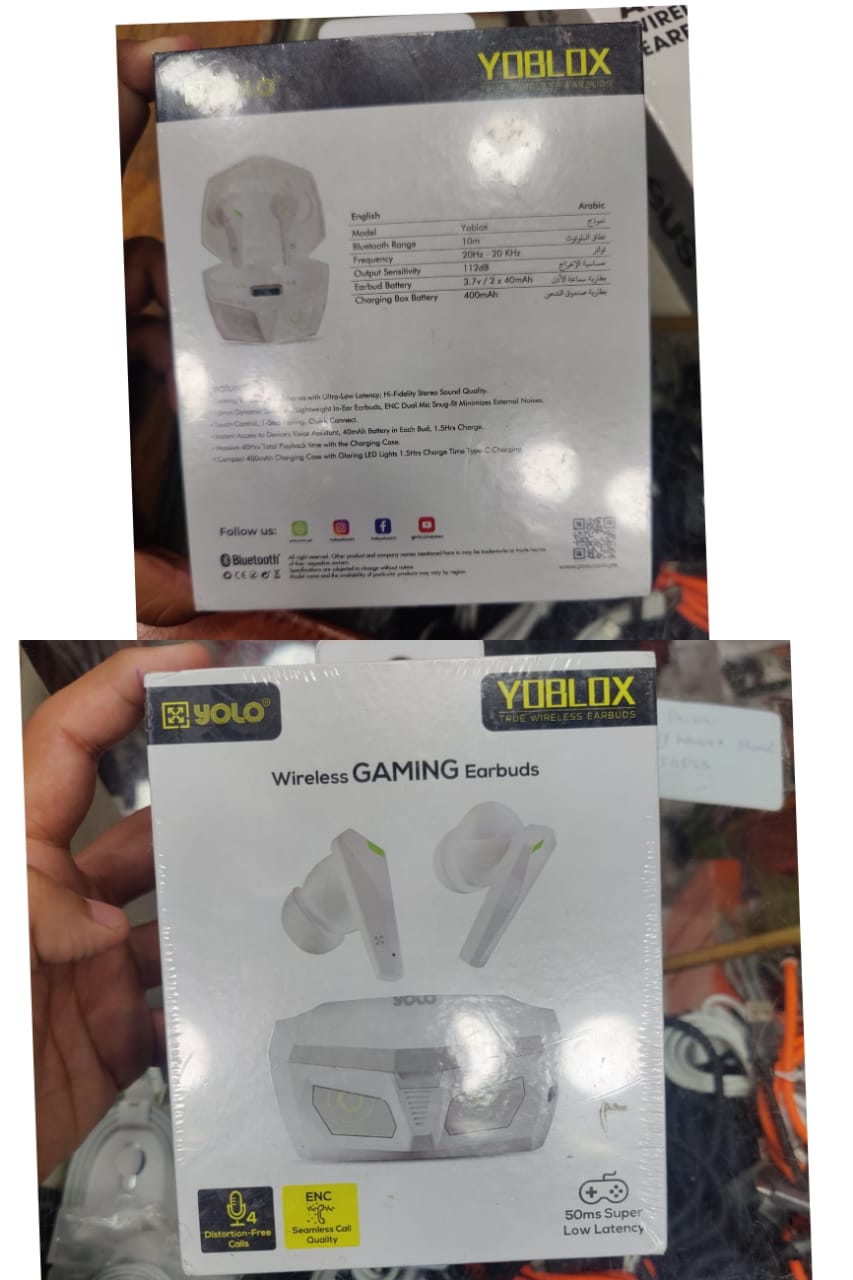 YOLO Yoblox True Wireless Gaming Earbuds | Dual Mic ENC, 50ms Low Latency, 40H Playtime