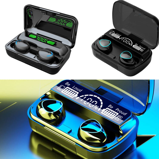 M10 DAMIX True Wireless Headset | 9D Stereo Sound, LED Display, 3500mAh Case