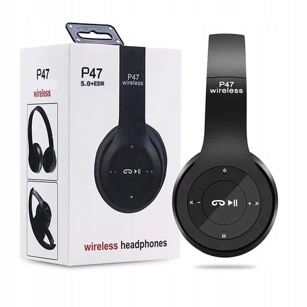 P47 Wireless Bluetooth Headphones | FM, SD Card, AUX, Mic