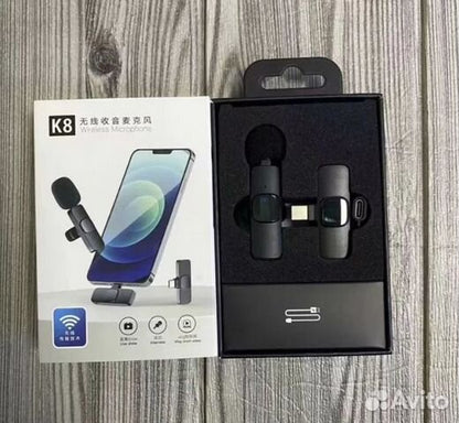 K8 Wireless Microphone |  Android & iPhone (Type-C/Lightning)