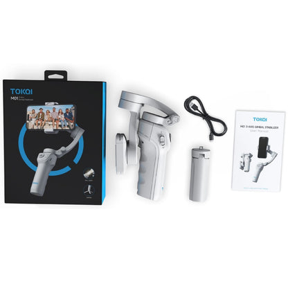 TOKQI M01 Handheld 3-Axis Gimbal Stabilizer | AI Tracking & Built-in Fill Light