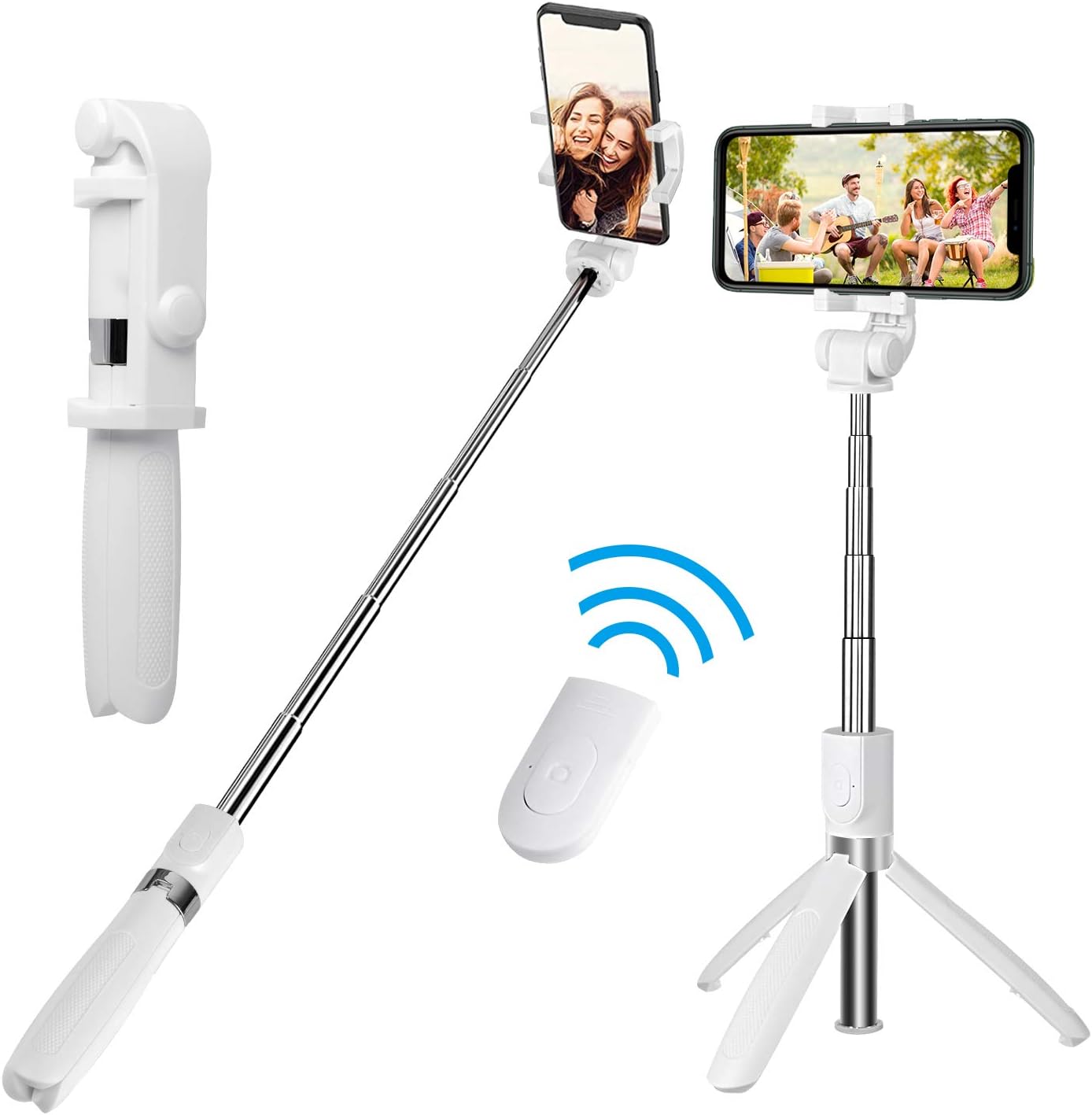 R1 3-in-1 Bluetooth Selfie Stick Tripod | Foldable, Rotating & Wireless Remote