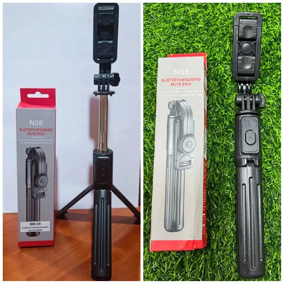 N08 Bluetooth Integrated Selfie Stick | Compact, Foldable & Universal Fit