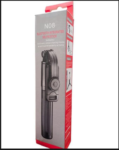 N08 Bluetooth Integrated Selfie Stick | Compact, Foldable & Universal Fit