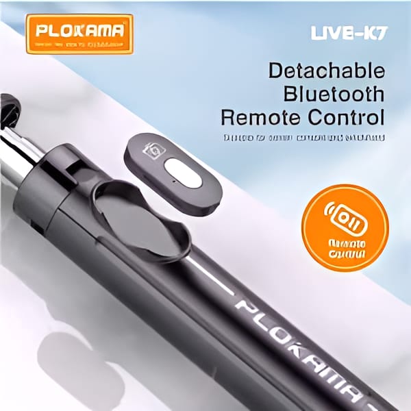 PLOKAMA LIVE-K7 | 4-in-1 Live Streaming Bracket with Tripod, Selfie Stick & Adjustable Light