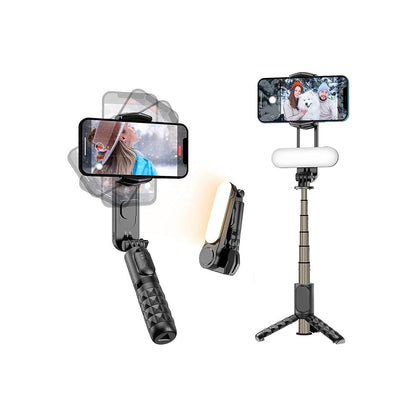 PLOKAMA LIVE-K7 | 4-in-1 Live Streaming Bracket with Tripod, Selfie Stick & Adjustable Light