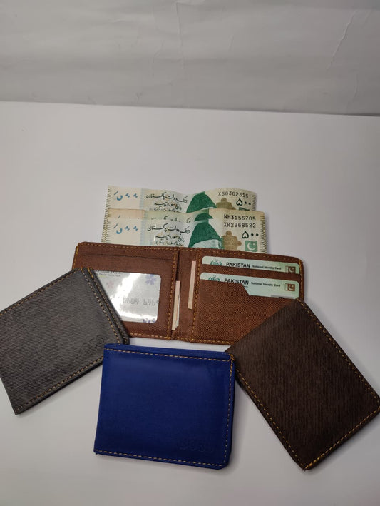 Men’s Classic Bi-Fold Wallet |  Slim Wallet with Contrast Stitching