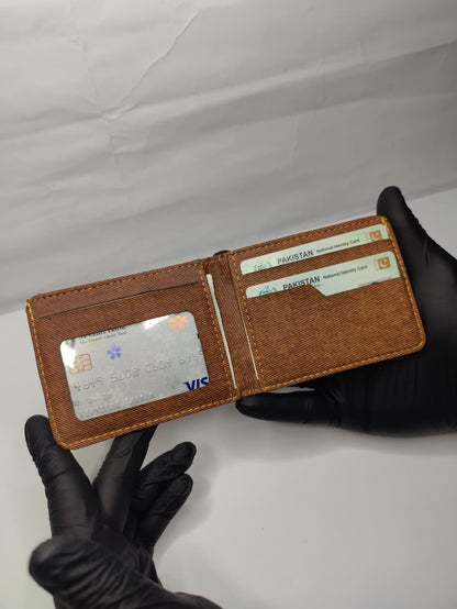 Men’s Classic Bi-Fold Wallet |  Slim Wallet with Contrast Stitching