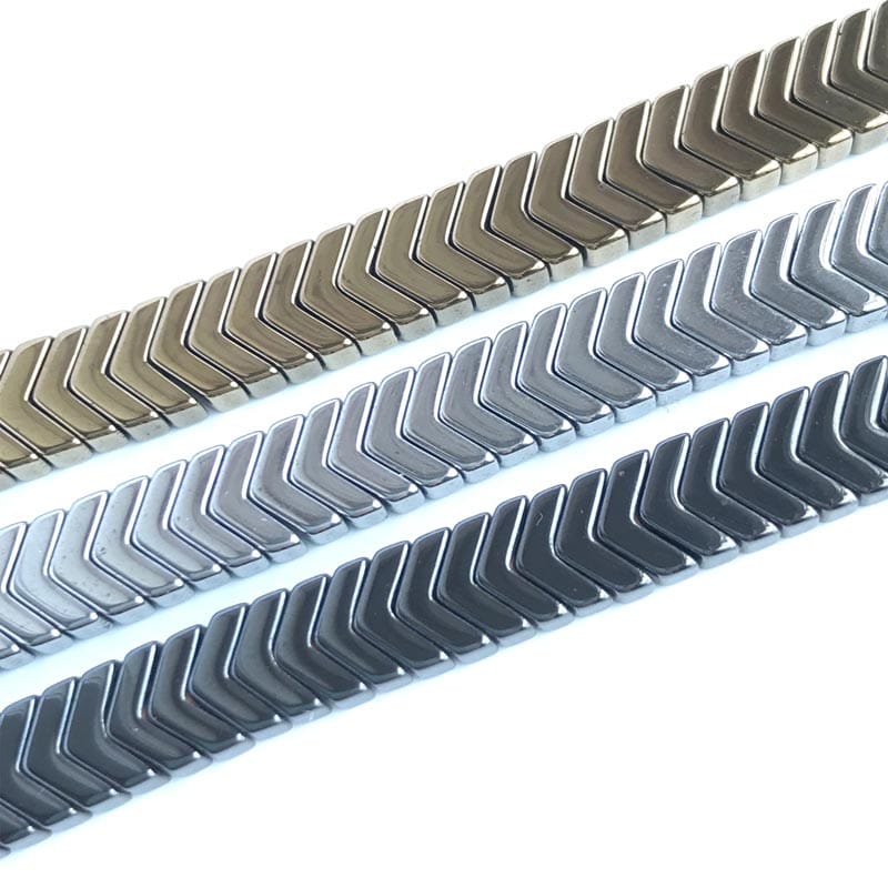 Arrowhead Hematite Beads | Chevron Bracelet Beads for Jewelry Making